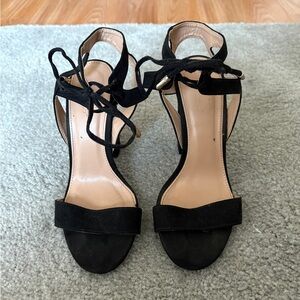 Charlotte Russe Womens US 6 Strappy Black Heels (4”)
